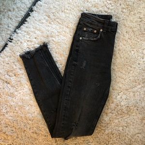 Zara high waisted black jeans